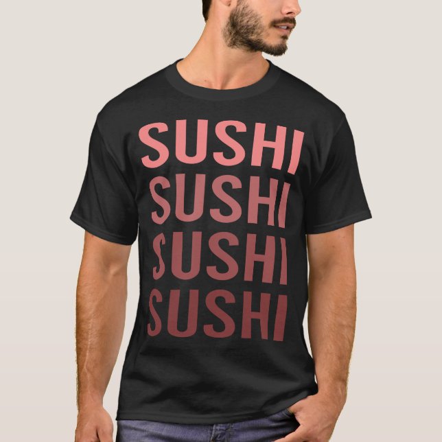 Red Text Sushi Making T-Shirt (Front)