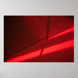 Red textile in close up photography poster