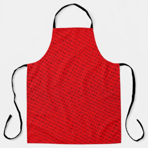 red texture fabric apron