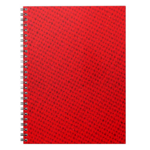 red texture fabric notebook