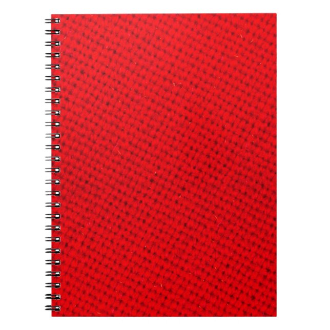 red texture fabric notebook (Front)