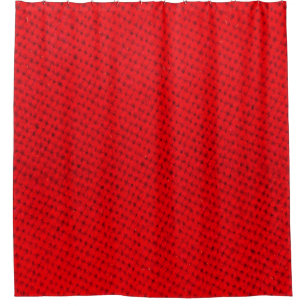 red texture fabric shower curtain