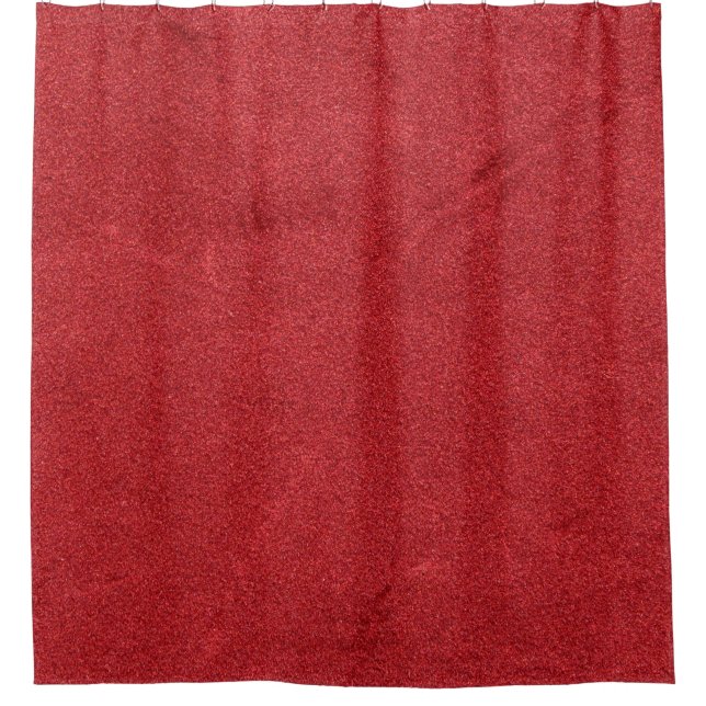Red texture velvet colour modern shower curtain (Front)