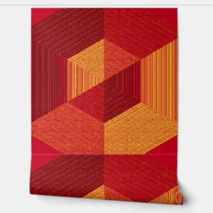 Red textured 3D effect "Ratti_Creative_Arts" Wallpaper