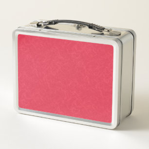 Red textured background with swirling pattern metal lunch box