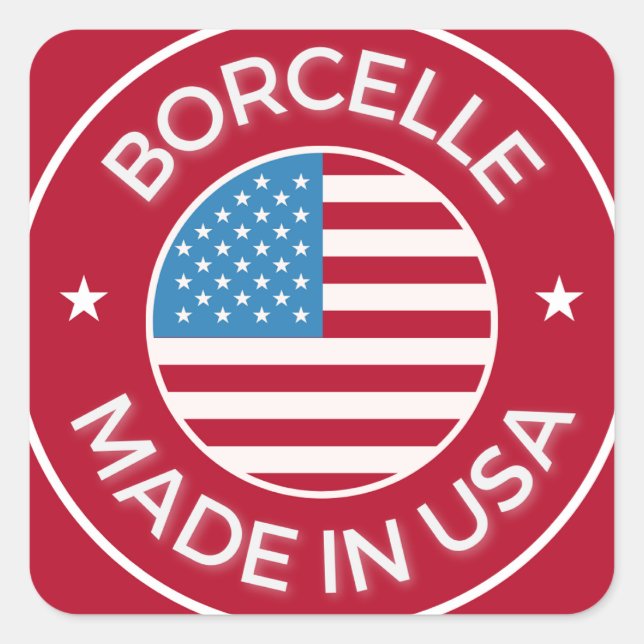 Red Textured Made in USA Circle Sticker (Front)
