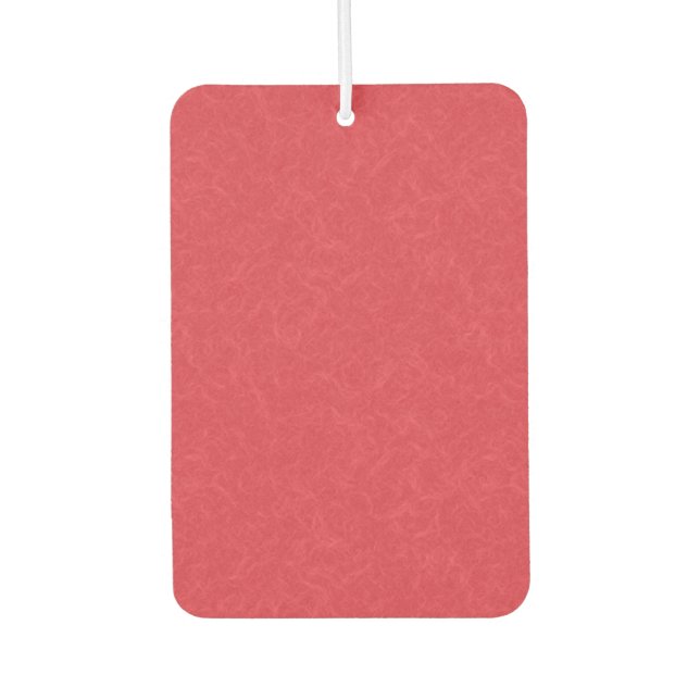 Red textured surface with subtle swirling pattern car air freshener (Front)