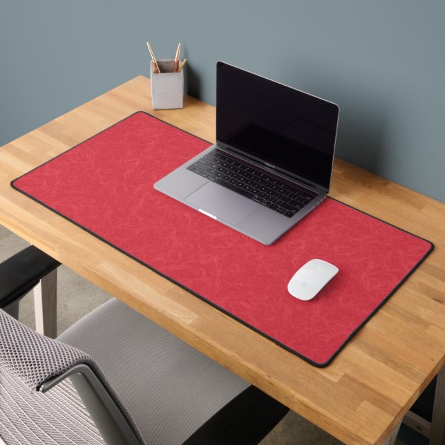 Red textured surface with subtle swirling pattern desk mat (Office 2)