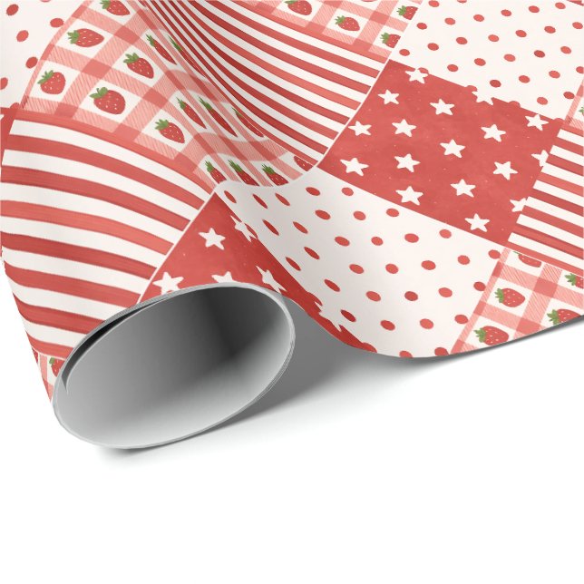 Red Textures Wrapping Paper (Roll Corner)