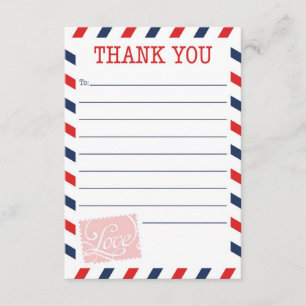 Red Thank You Card Postal Service Collection