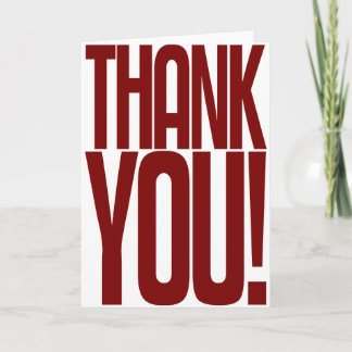 Red Thank You! Loudmouth Greeting Card