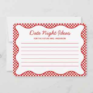 Red That's Amore Bridal Shower Date Night Ideas Card