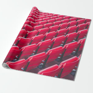 Red theatre chairs wrapping paper
