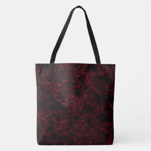 Red thick sponge upon dark red background tote bag
