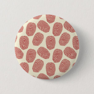 Red Thumbprint Pattern 6 Cm Round Badge
