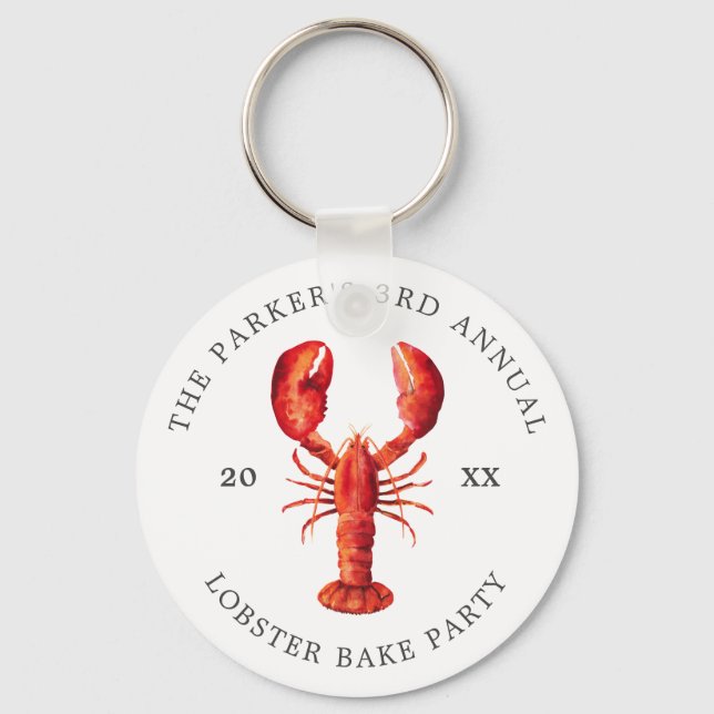 Red Tide | Lobster Bake Key Ring (Front)