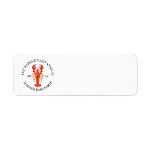 Red Tide   Lobster Bake Return Address Label