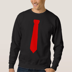 Red Tie Black Sweatshirt