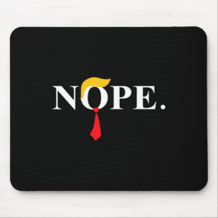 Red Tie Trump Wig Funny Anti Trump Gift Mouse Pad