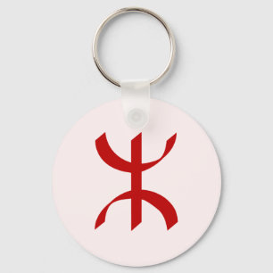 Red TIFINAGH - Berber Tifinagh - Amazigh Tifinagh Key Ring