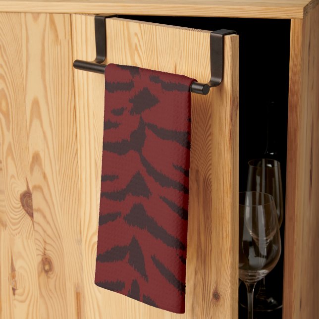 Red Tiger Digital Print Tea Towel (Thirds Fold)
