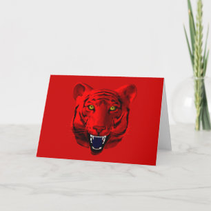 Red Tiger Holiday Card
