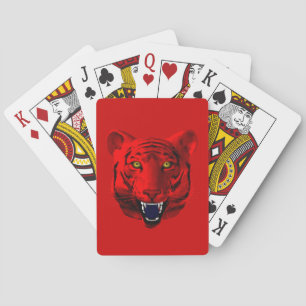 Red Tiger Playing Cards