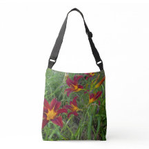 Red Tigerlily Garden Cross Body Bag