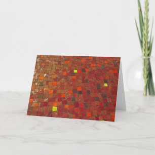 Red Tile Greeting Card