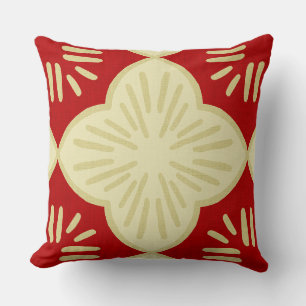 Red tile pattern cushion