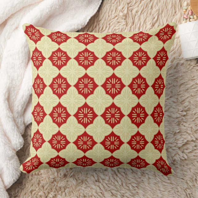 Red tile pattern cushion (Blanket)