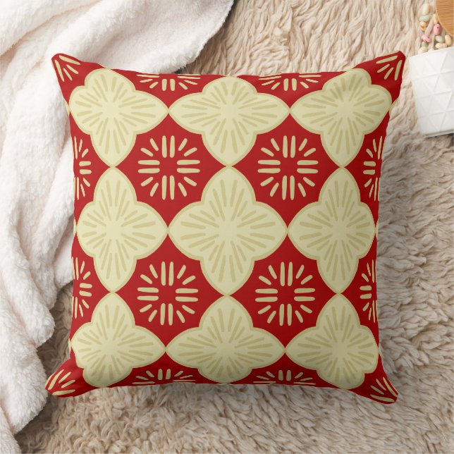 Red tile pattern cushion (Blanket)