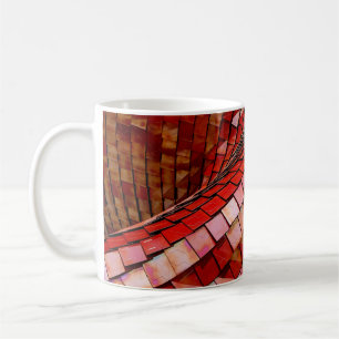 Red tiles illustration coffee mug