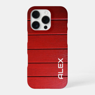 Red Timber Horizontal Pattern  iPhone 16 Pro Case