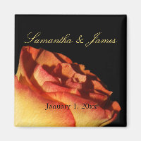 Red Tipped Yellow Rose Personal Wedding