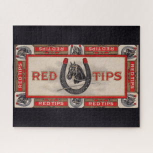 Red Tips cigar label Jigsaw Puzzle
