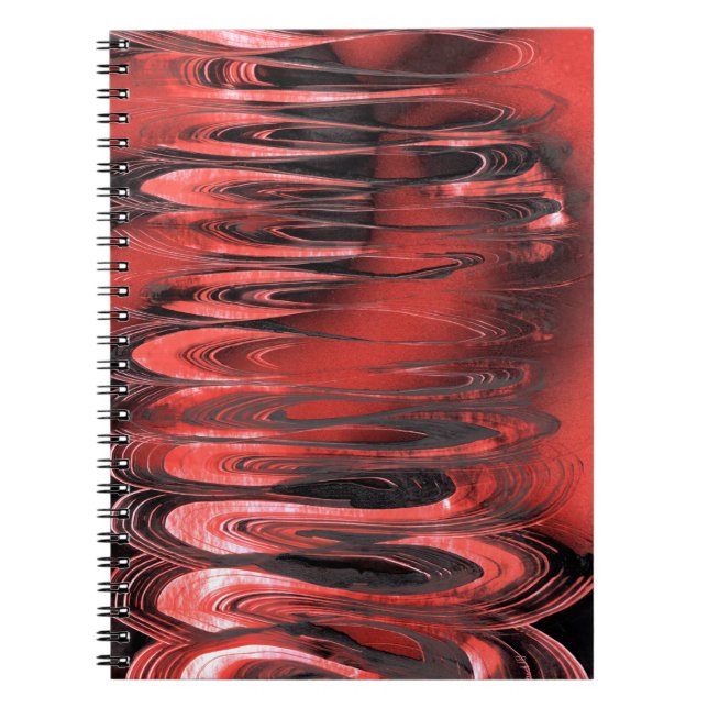 Red to Black Surreal Spring Notebook (Front)