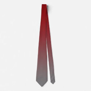 Red to Grey Gradient Necktie Elegant Modern Ombre