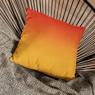 Red to Orange Gradient Ombre Fading Cushion