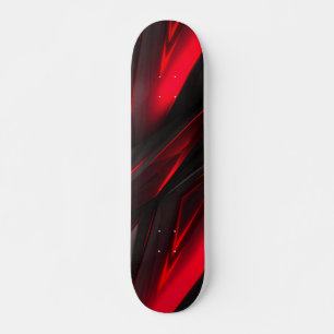 Red to the Point Abstract Design Skateboard
