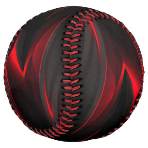 Red to the Point Abstract Design Softball