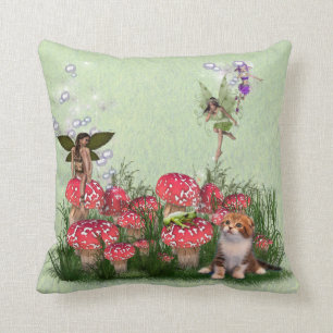 Red toadstool & Fantasy Fairytale Stories  Cushion