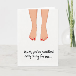 Red Toes Mothers Day Art Card