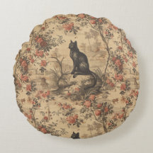 Red Toile Chinoiserie Cat Damask