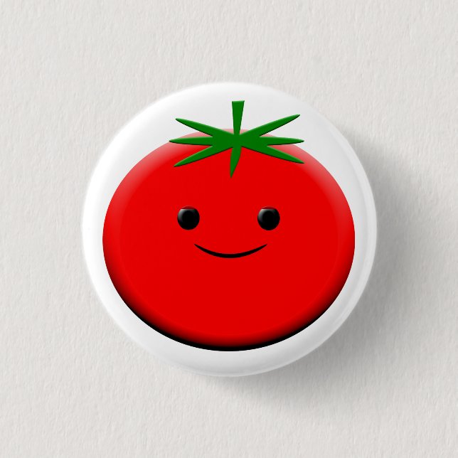Red Tomato  3 Cm Round Badge (Front)