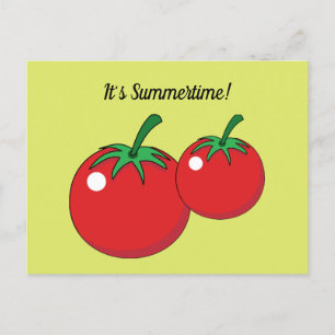 Red Tomato   Add your Text Postcard