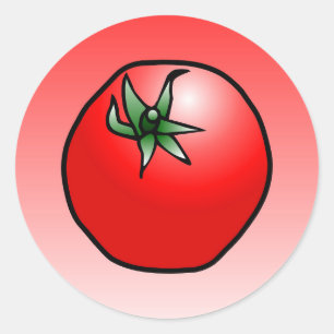 Red Tomato Classic Round Sticker
