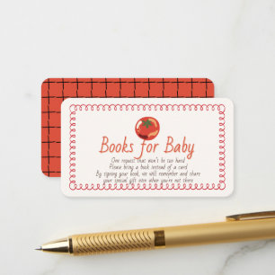 Red Tomato Italian Baby Shower Book Request Enclosure Card
