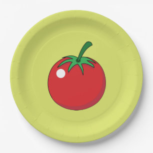 Red Tomato Paper Plate