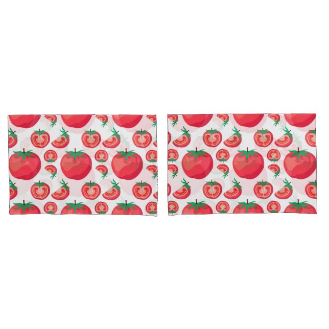 Red Tomato Pattern Cute So Funny     Pillowcase (Front-Set)